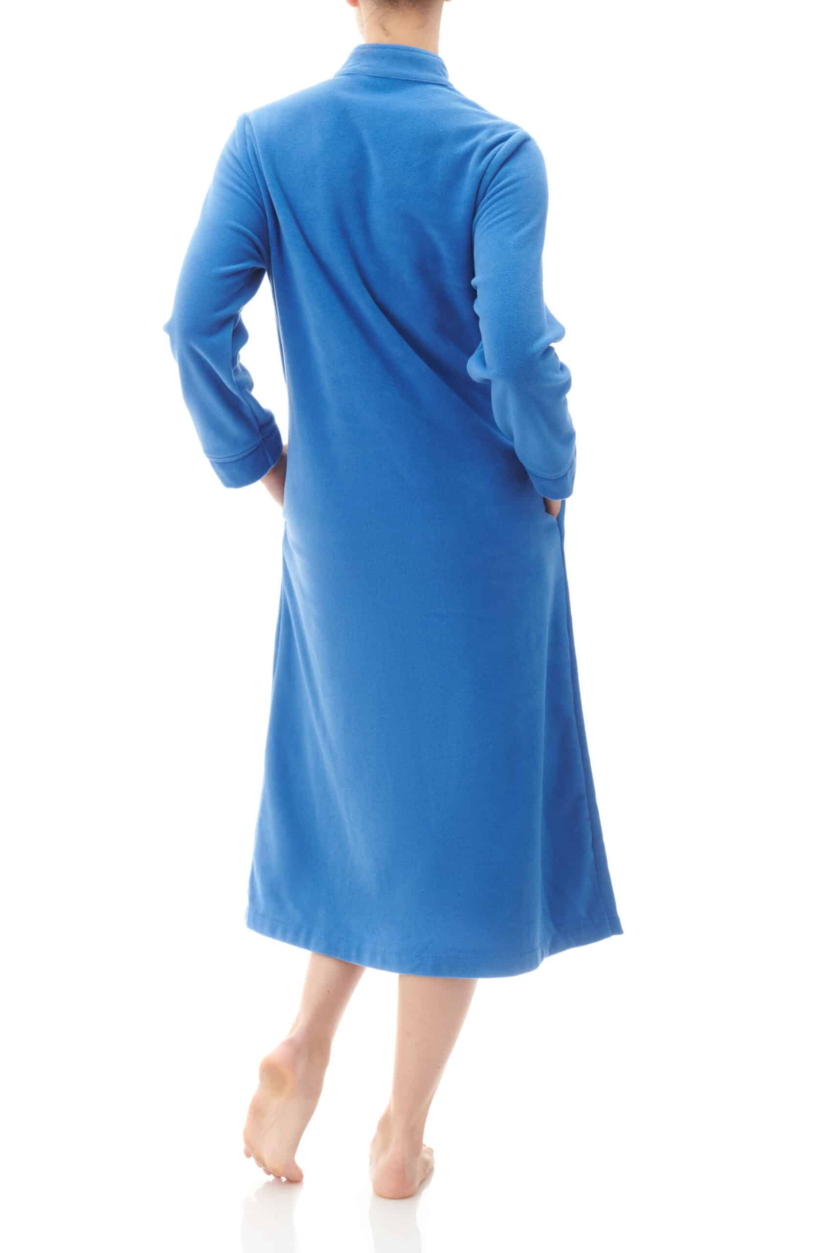 Mid Gown Zip Front w/ Floral Embroidery Temptations Lingerie & Swimwear