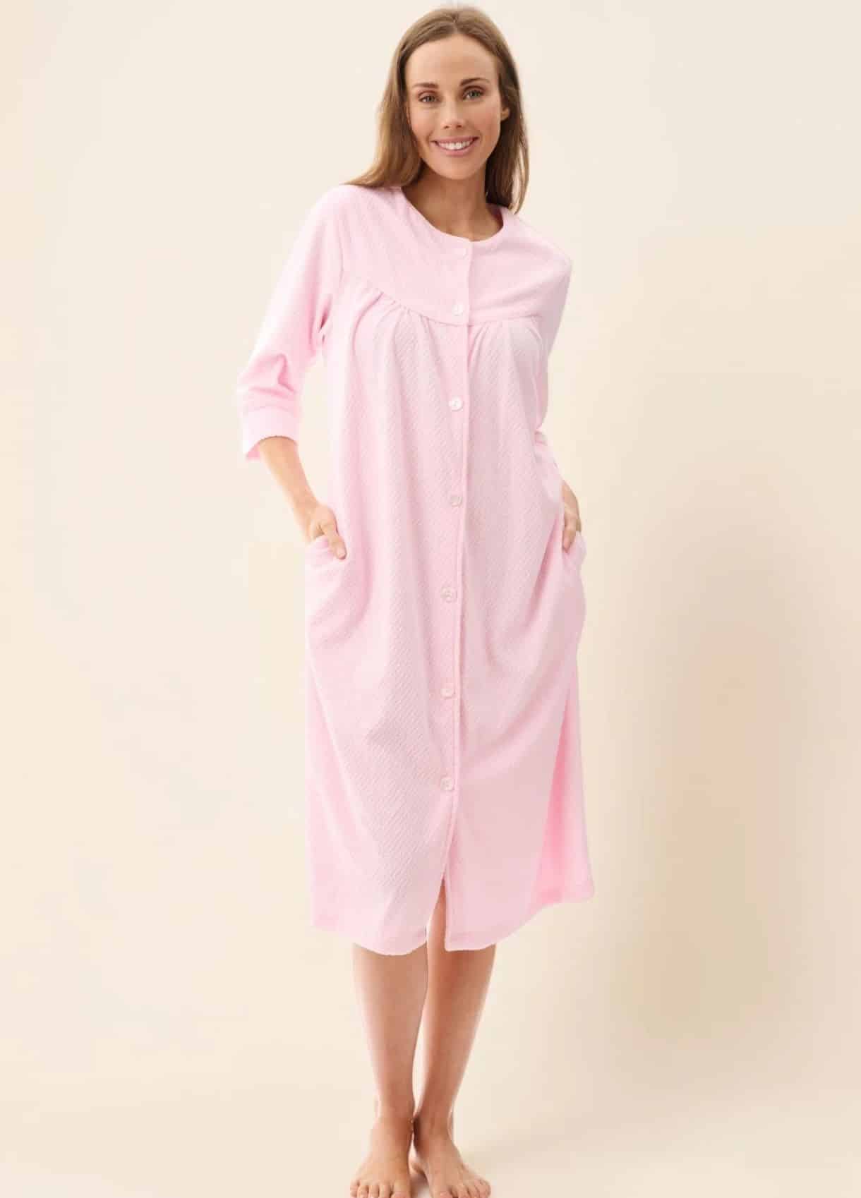 Jacquard Knit Short Gown