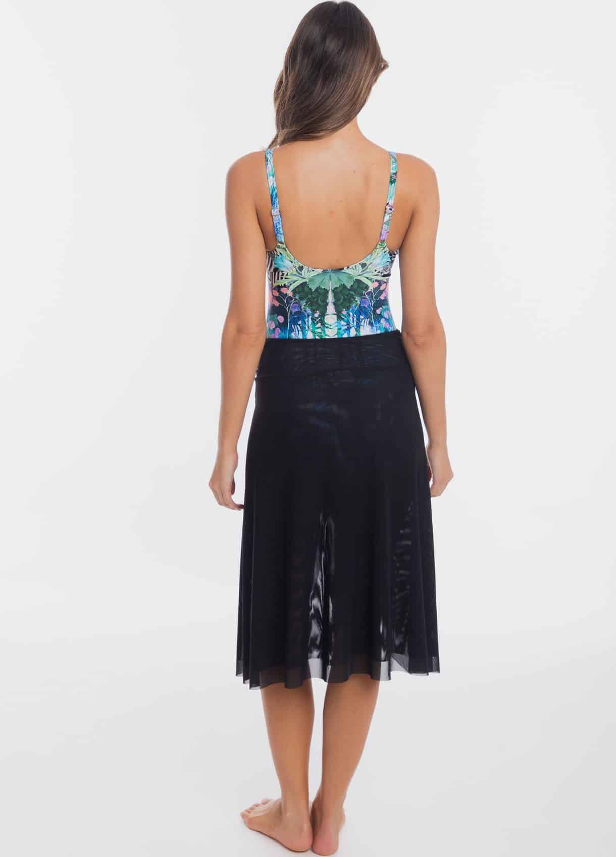 Black Mesh Frill Skirt - Image 3