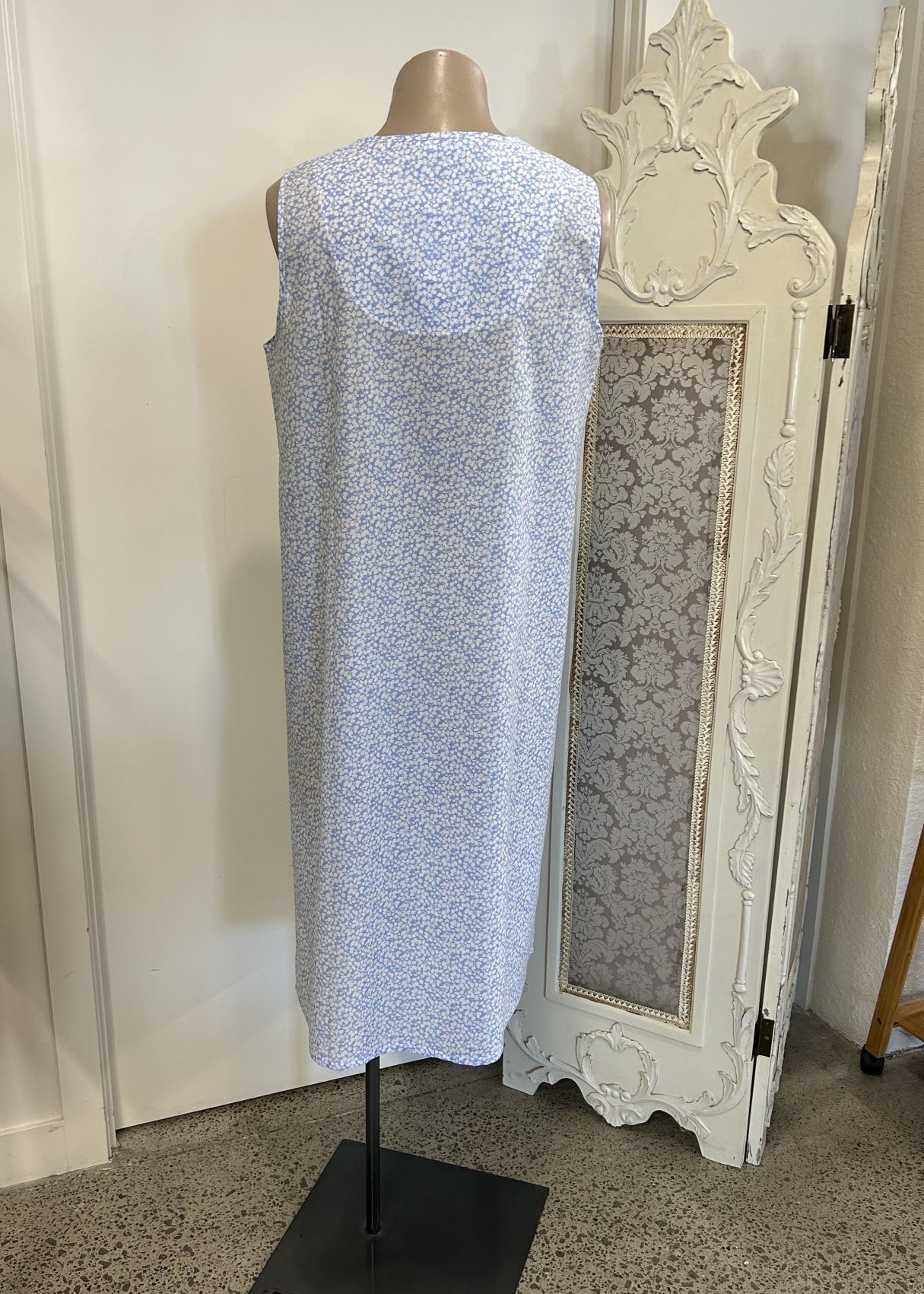 Halle Sleeveless Cotton Nightie - Image 3